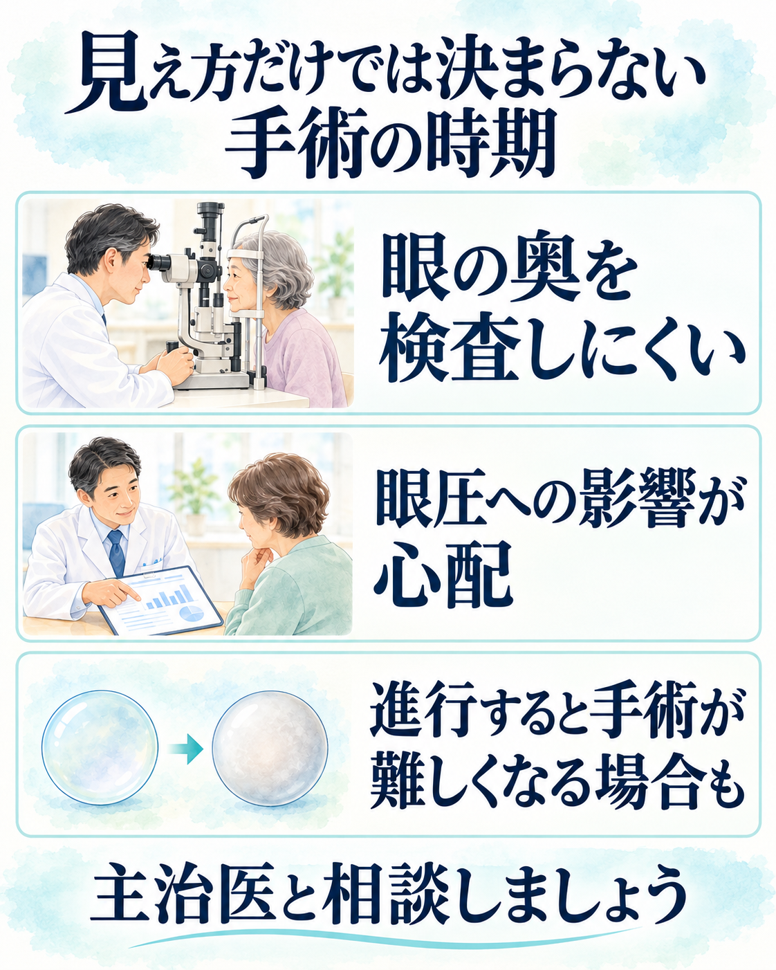 白内障手術時期の判断ポイント