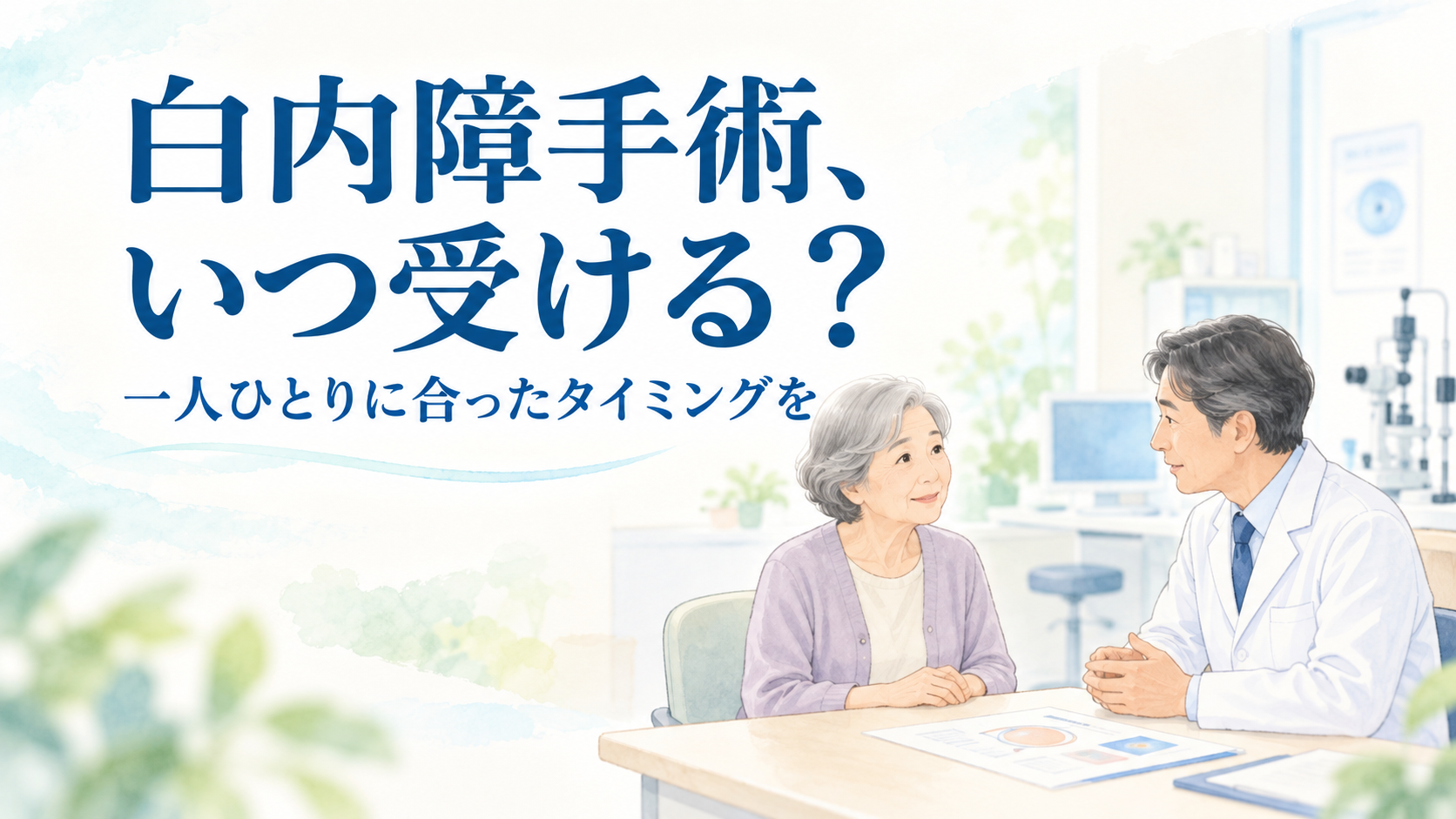 白内障手術、いつ受ける？